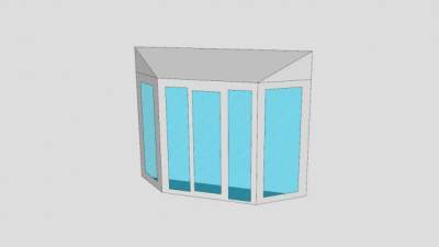 滑动阳台外飘窗SU模型下载_sketchup草图大师SKP模型