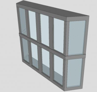 内置阳台凸窗SU模型下载_sketchup草图大师SKP模型