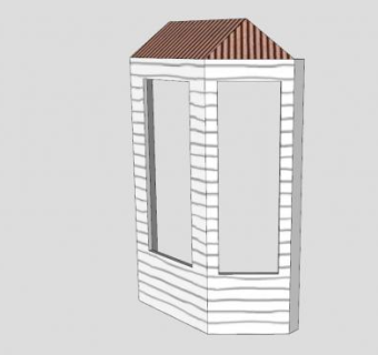 凸窗住宅建筑SU模型下载_sketchup草图大师SKP模型