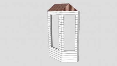 凸窗住宅建筑SU模型下载_sketchup草图大师SKP模型