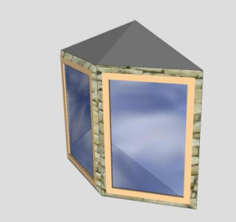 现代风格露台飘窗SU模型下载_sketchup草图大师SKP模型