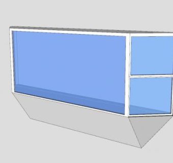 长型阳台凸窗SU模型下载_sketchup草图大师SKP模型