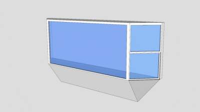 长型阳台凸窗SU模型下载_sketchup草图大师SKP模型