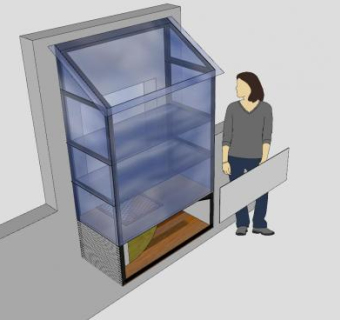 凸窗式玻璃架SU模型下载_sketchup草图大师SKP模型