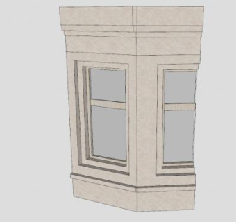 半凸窗草图SU模型下载_sketchup草图大师SKP模型