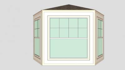 庭院飘窗阳台窗SU模型下载_sketchup草图大师SKP模型