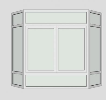 采光式玻璃飘窗SU模型下载_sketchup草图大师SKP模型