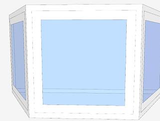 阳台凸窗固定窗SU模型下载_sketchup草图大师SKP模型
