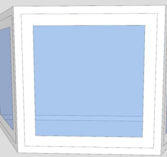 阳台凸窗固定窗SU模型下载_sketchup草图大师SKP模型