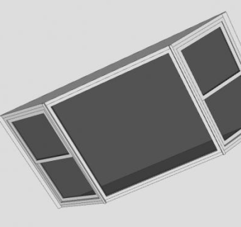 双悬窗兼凸窗设计的SU模型下载_sketchup草图大师SKP模型