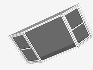 双悬窗兼凸窗设计的SU模型下载_sketchup草图大师SKP模型