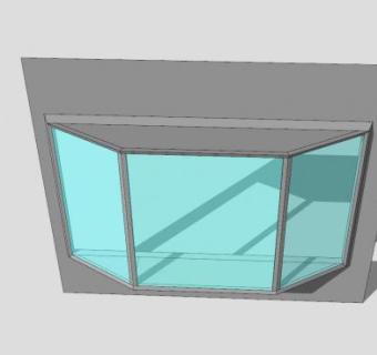 固定式阳台凸窗SU模型下载_sketchup草图大师SKP模型