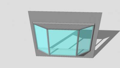 固定式阳台凸窗SU模型下载_sketchup草图大师SKP模型