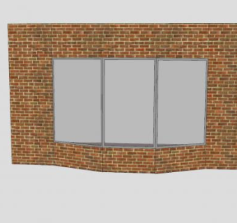 玻璃外飘窗SU模型下载_sketchup草图大师SKP模型