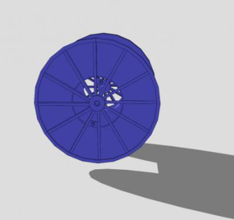 钢丝绳固定用的钢卷筒SU模型下载_sketchup草图大师SKP模型