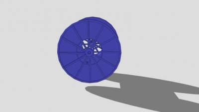 钢丝绳固定用的钢卷筒SU模型下载_sketchup草图大师SKP模型