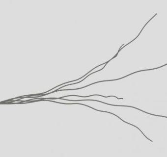 分叉的钢丝绳SU模型下载_sketchup草图大师SKP模型