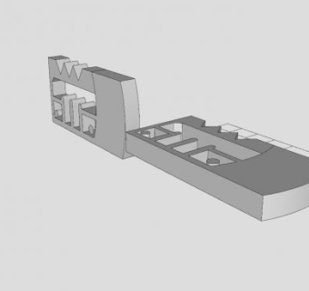 抽屉钥匙锁装置零件SU模型下载_sketchup草图大师SKP模型