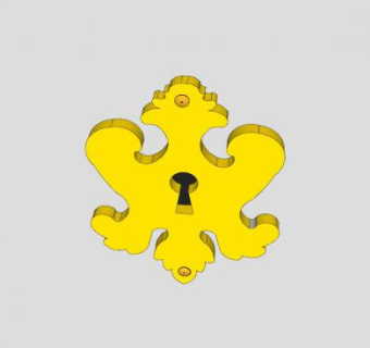 欧式金属抽屉锁孔SU模型下载_sketchup草图大师SKP模型