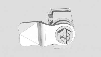 金属抽屉锁零件SU模型下载_sketchup草图大师SKP模型