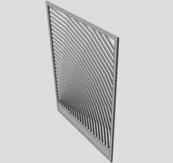 推拉门扇形格栅设计SU模型下载_sketchup草图大师SKP模型