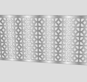 穿孔格栅口空金属板SU模型下载_sketchup草图大师SKP模型