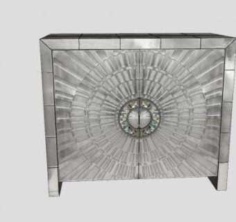 现代金属柜台SU模型下载_sketchup草图大师SKP模型