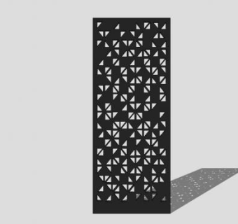 三角形镂空金属板SU模型下载_sketchup草图大师SKP模型