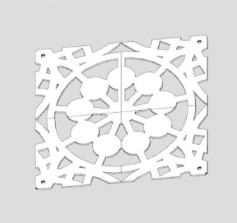 剪影金属板SU模型下载_sketchup草图大师SKP模型