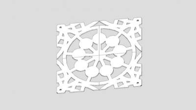 剪影金属板SU模型下载_sketchup草图大师SKP模型