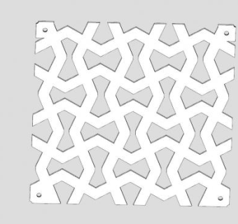 金属装饰板SU模型下载_sketchup草图大师SKP模型
