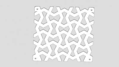 金属装饰板SU模型下载_sketchup草图大师SKP模型