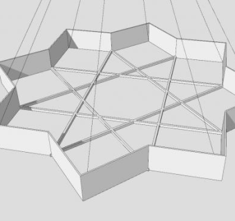金属星形吊灯SU模型下载_sketchup草图大师SKP模型