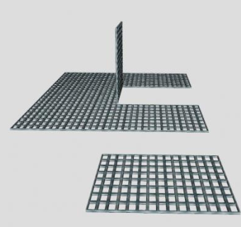矩形格栅金属板SU模型下载_sketchup草图大师SKP模型