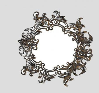 欧式铁艺镜子SU模型下载_sketchup草图大师SKP模型