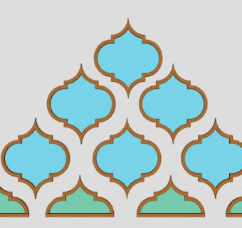 木制金属镜面装饰SU模型下载_sketchup草图大师SKP模型