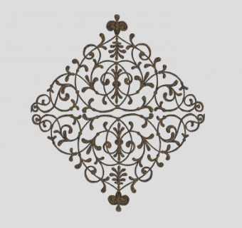 抽象花纹菱形装饰SU模型下载_sketchup草图大师SKP模型