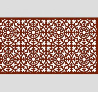 连续花纹图案装饰SU模型下载_sketchup草图大师SKP模型