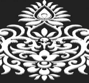 金属铁艺轴对称花纹SU模型下载_sketchup草图大师SKP模型