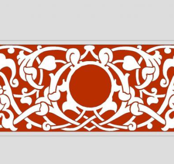 红色抽象花纹SU模型下载_sketchup草图大师SKP模型