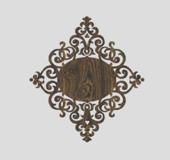 菱形木制镂雕花纹SU模型下载_sketchup草图大师SKP模型