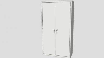 金属储物柜和锁具SU模型下载_sketchup草图大师SKP模型