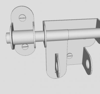插销门闩锁具SU模型下载_sketchup草图大师SKP模型