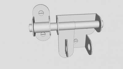 插销门闩锁具SU模型下载_sketchup草图大师SKP模型