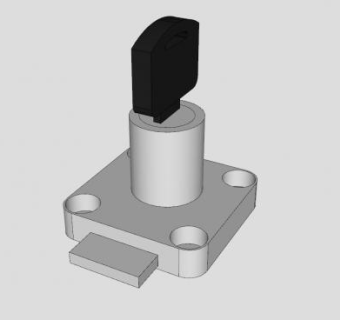 柜门锁SU模型下载_sketchup草图大师SKP模型
