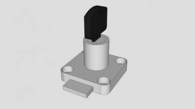 柜门锁SU模型下载_sketchup草图大师SKP模型