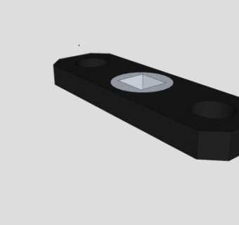 黑色金属锁杆件SU模型下载_sketchup草图大师SKP模型