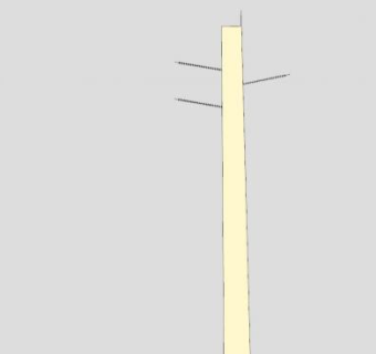 混凝土电线杆SU模型下载_sketchup草图大师SKP模型