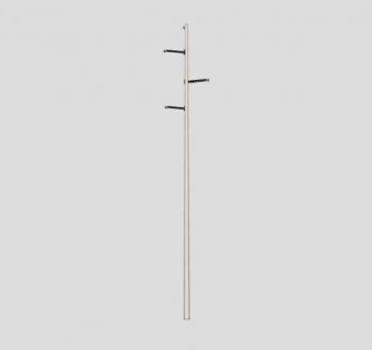 三线混凝土电杆SU模型下载_sketchup草图大师SKP模型