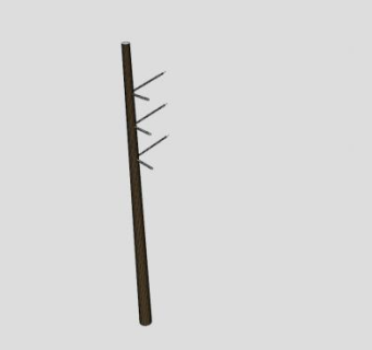 混凝土传动高压杆SU模型下载_sketchup草图大师SKP模型